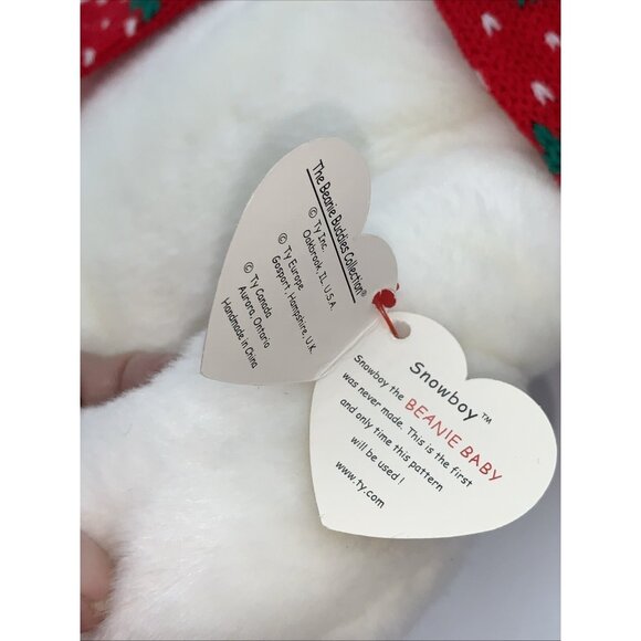 Snowboy Ty Beanie Buddy 1999 Christmas Frosty Snowman Toque Beanie Scarf - Picture 3 of 5